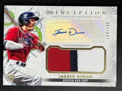 2022 Topps Inception Jarren Duran Boston Red Sox Auto Patch RC #IAP-JD /199