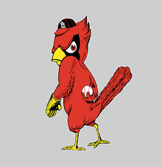 Sticker — St. Louis Cardinals Pitcher Logo — Die Cut Laminated Vinyl Decal