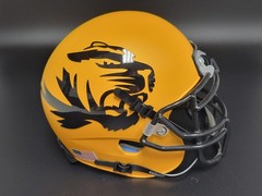 Missouri Tigers NCAA Schutt Football Mini Helmet Matte Yellow Design