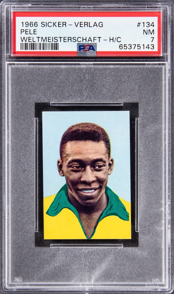 Pele 1966 Sicker-Verlag Weltmeisterschaft #134 PSA 7 NEAR MINT HOT CARD!