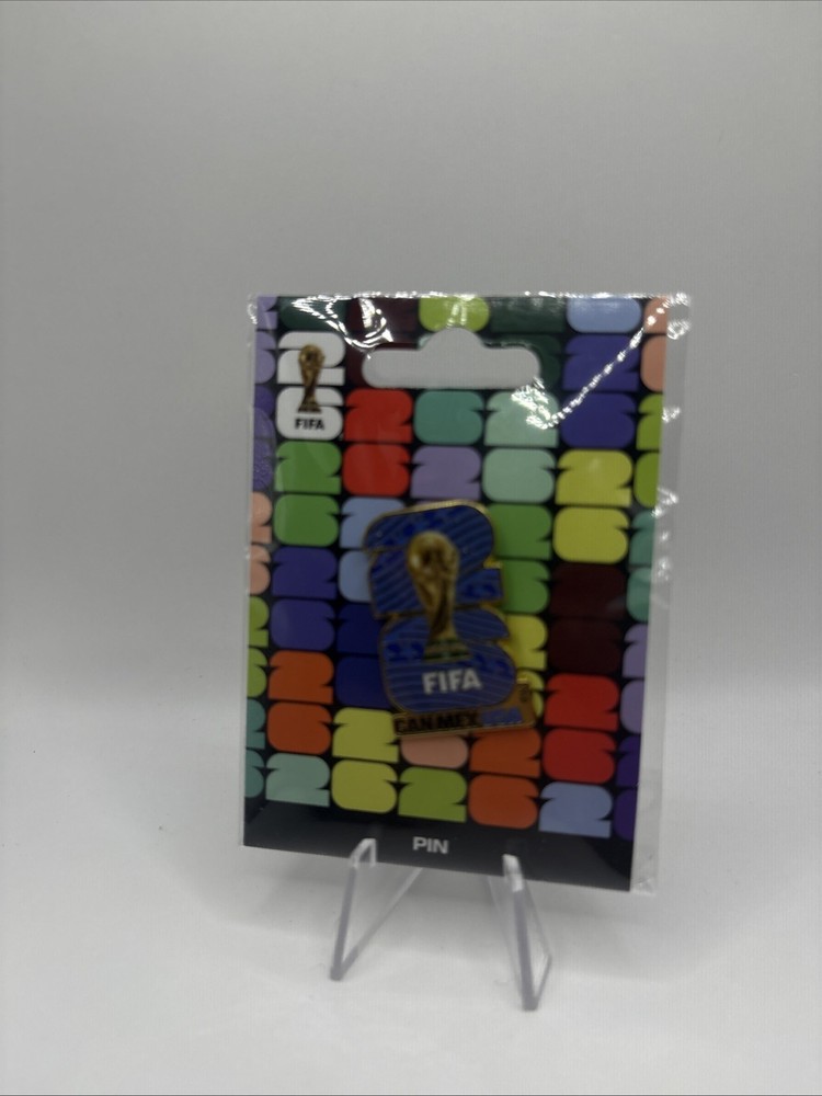 FIFA 2026 World Cup Soccer Pin USA Official Licensed Gold Blue