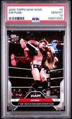 2025 TOPPS NOW WWE #6 CM PUNK PSA 10