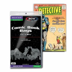 100 — BCW Silver Backing Boards & 2-Mil Resealable Polypropylene Comic Book Bags