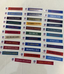 NFL Team Color NFL Logo Sticker Labels for BCW Card Dividers — Labels ONLY