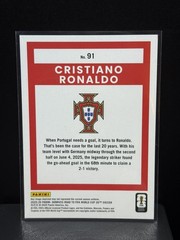 2025-26 Panini Donruss Road to FIFA World Cup 26 Cristiano Ronaldo #91 Portugal
