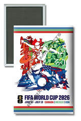 2026 FIFA World Cup Canada Mexico USA Soccer 2″ x 3″ Refrigerator Magnet