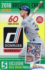 2018 Donruss Baseball HUGE Factory Sealed 60 Card HANGER Box-HOLO GREEN PARALLEL