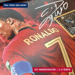 sufenvera Signed CR7 Cristiano Ronaldo Framed Photo Collage Poster 10×8 Inch,Juv