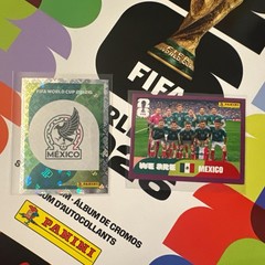 2026 Panini FIFA World Cup Sticker Collection MEX1 Holo and MEX3 Purple Insert