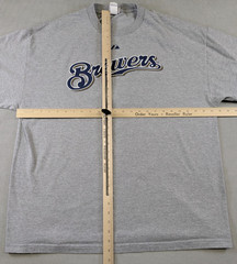 Milwaukee Brewers Jersey Shirt Mens 2XL Gray Majestic Y2K Ryan Braun MLB Retro