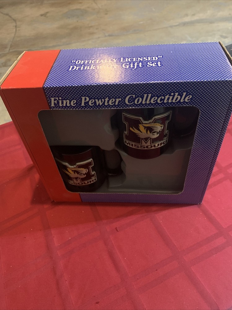 Missouri Mizzou Tigers Officially Licensed Drinkware Gift Set New-Unopened Box