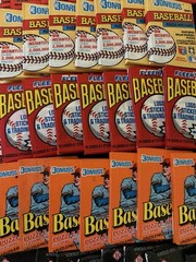 Baseball Card Packs — Unopened Packs from Vintage Box 50 Cards In Sealed Packs