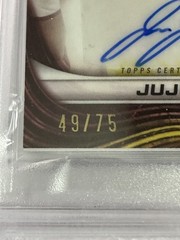 2024 Juju Watkins Bowman University Best Prospect Jumbo Relic Auto /75 PSA 9