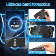 1000 Counts Black Card Sleeves, Matte Card Sleeve Deck Card Protectors, Tradi…