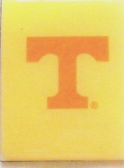 UNIV. OF TENNESSEE VOLUNTEERS REFRIGERATOR RECTANGULAR MAGNET WITH ORANGE T LOGO