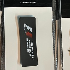 Formula 1 Logo Magnet 2015 United States Grand Prix Black Rectangular LOT 3