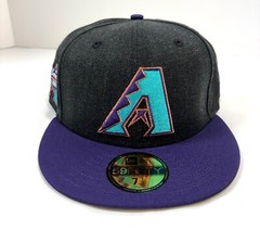 Arizona Diamondbacks MLB NE Cooperstown W.S 2001 Fitted Hat~Black Heather