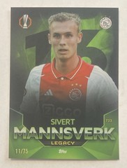 2024-25 Topps Total Soccer #d /75 Legacy SP Insert Sivert Mannsverk