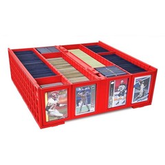 BCW Card Bin Hold Trading Gaming Sport Cards Toploaders Magnetic 3200 Box in RED