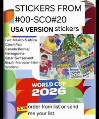 2026 stickers album Panini World Cup USA Edition FWC #00 #SCO20 pick any