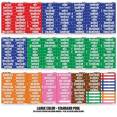 Fantasy Football Draft Board Kit — NEW for 2026 — LARGE Player Stickers & Board