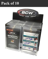 10 BCW Magnet Card Holder 55 Pt Recessed UV Protection Slab 2 1/2 x 3 1/2 Inside