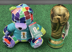 FIFA World Cup 2026 10-Inch Plush Set Soccer Bear & Plush Trophy NWT