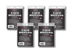 BCW Penny Card Soft Sleeves 5 Packs of 100 for Standard Sized Cards = 500Pcs