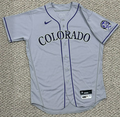 NO # ZEUCH SIZE 46 2023 COLORADO ROCKIES ROAD GRAY GAME JERSEY ISSUED NWOT MLB