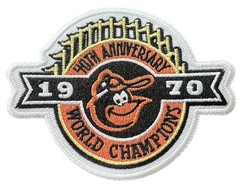 1970 World Series Jersey Patch Baltimore Orioles Vs. Reds 4in Patch Sew Iron