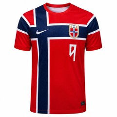 Norway 2026 WC Home 3D Jersey Erling Braut #9 Haaland Soccer Football Shirt