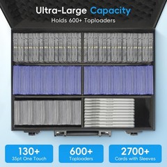600+ 3″x4″ Capacity 35PT Box Toploader Aluminum Card Alloy Organizer Lockable US