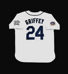 Ken Griffey Jr Seattle Mariners 1997 Men’s Home White Baseball Button-Up Jersey