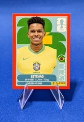 🔥Estevao (Brazil) Red Parallel -2026 Panini FIFA World Cup #BRA 20