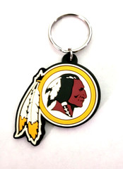 Washington Redskins 3-D Football Team Logo Keychain Key Ring PVC Rubber NFL New