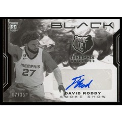 2022-23 Panini Black #SSS-DVR David Roddy Smoke Show Signatures #/35