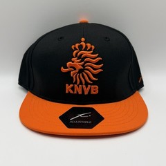 Netherlands KNVB Soccer Fi Collection Adjustable Cap Hat One Size Black/Orange