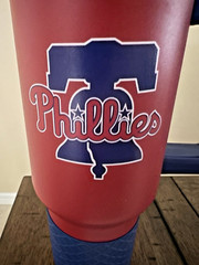 Philadelphia Phillies 40oz Colossus Travel Mug Tumbler Handle Straw MLB Licensed