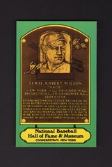 LEWIS HACK WILSON, Cubs/Dodgers+ ~ 1978-79 Dexter Press HOF multi-color postcard