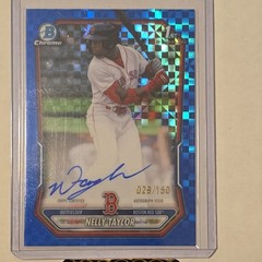2026 Bowman Chrome X-Fractor 1st Auto #CPA-NT Nelly Taylor Red Sox Auto /150