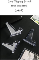 50 Packs Card Display Stand, 2.2 inch Acrylic Easel Mini Card Stand for Sports G