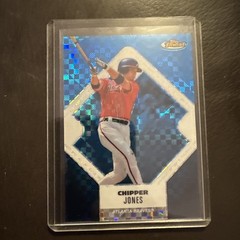 2006 Topps Finest — Chipper Jones /150 Blue Xfractor #110 Atlanta Braves 🔥