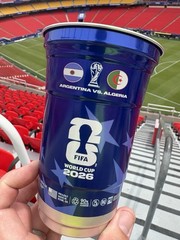 FIFA World Cup 2026 Aluminum Souvenir Cup — Argentina vs Algeria Messi Hattrick
