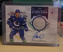 2023-24 Ultimate Collection Ultimate Emblems Auto #AI Aidan McDonough Canucks