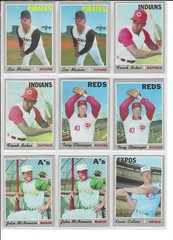 1970 TOPPS BASEBALL CARD HIGH NUMBER SINGLES (634-720)
