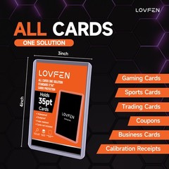 LOVFEN 35PT Toploaders Card Holders Sleeves for Sports Cards 100-1000