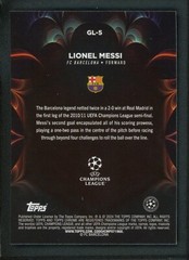 2024 LIONEL MESSI TOPPS CHROME UEFA CHAMPIONS LEAGUE GOLAZO REFRACTOR
