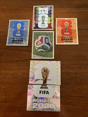 Panini World Cup Foil Lot, FWC 1, FWC 2, FWC 4 FWC 5, FWC 6, FWC 8 USA, CAN.