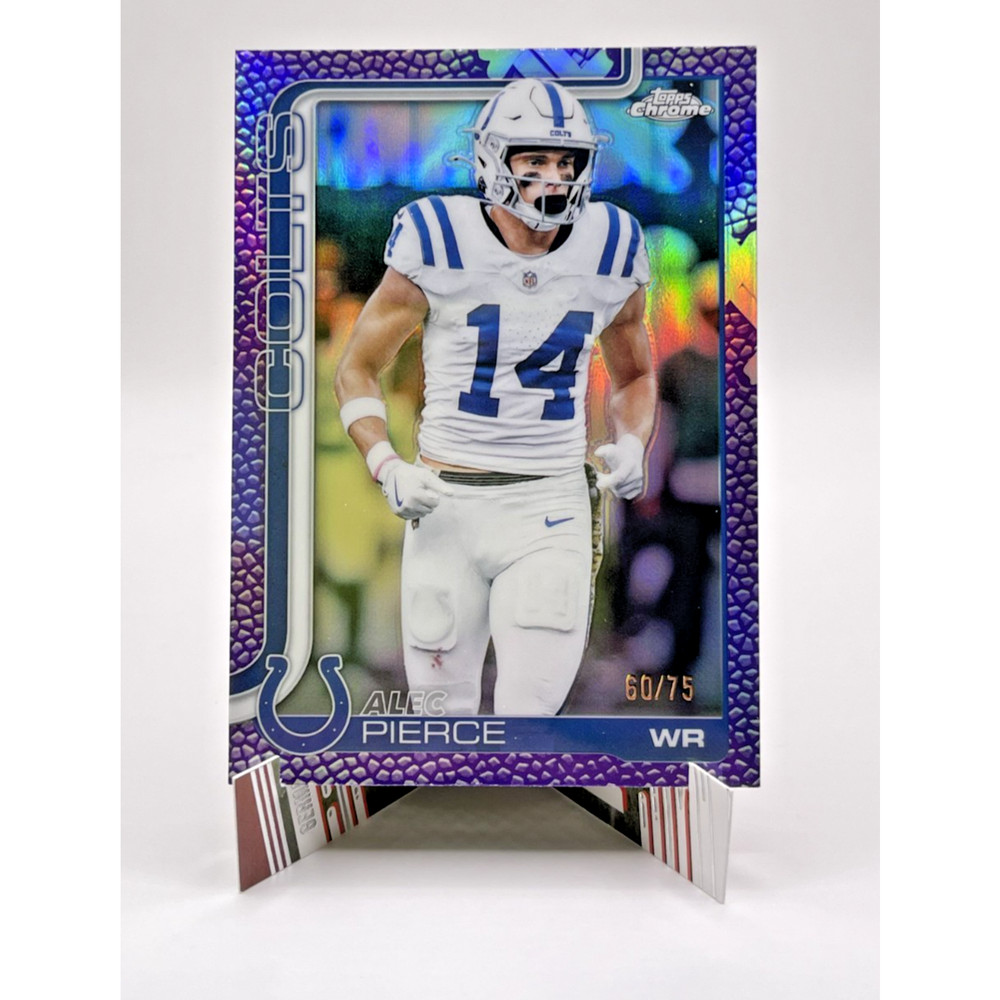 2025 Topps Chrome Alec Pierce Purple Leather Refractor /75 #125