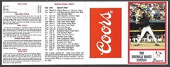 1990 GREENVILLE BRAVES (Minors) Coors Regular Season POCKET SCHEDULE NM-MINT